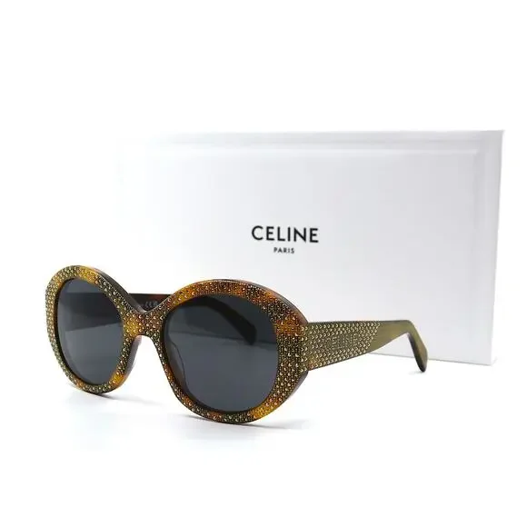 NEW CELINE CL4240IS 53A HAVANA WITH GOLD EMBELLISHMENT SUNGLASSES AUTHENTIC - Picture 4 of 10
